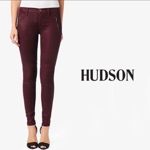 Hudson Stark Moto Coated Jeans